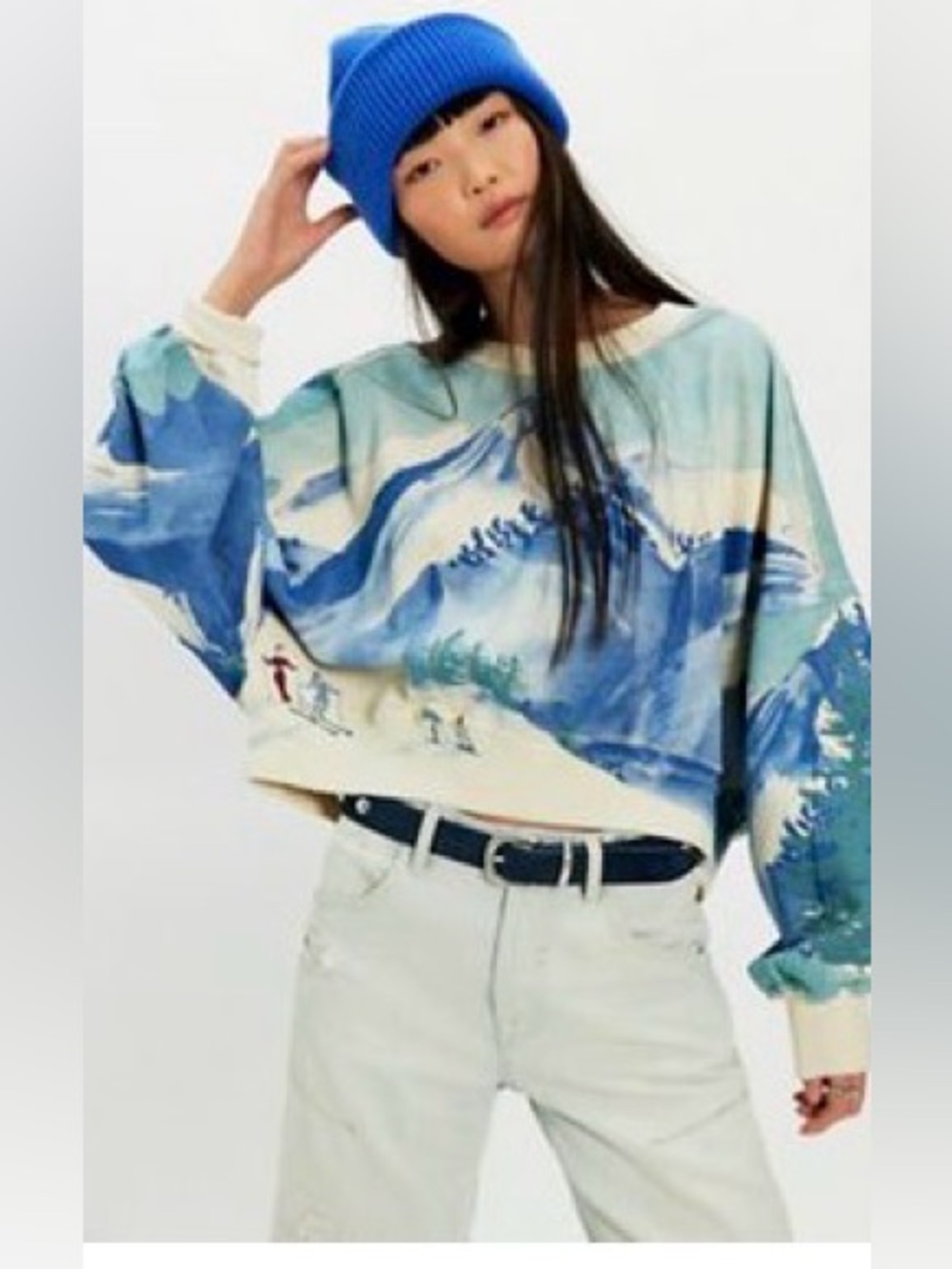 NWT Free People Gaia Sweatshirt Ski Combo XL Winter Athleisure